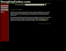 Tablet Screenshot of naughtycodes.com